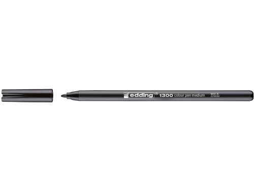 Marcador edding ponta fibra 1300 preto -ponta redonda 0.5 mm , Edding , 7302 , 4004764288113